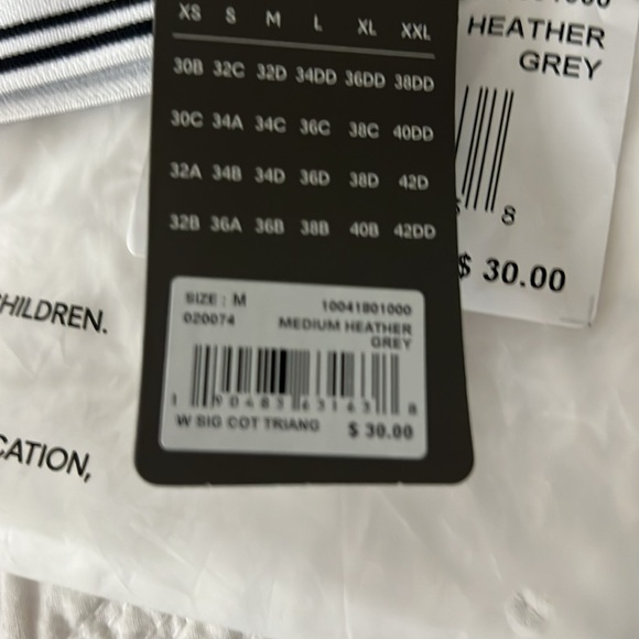 Tommy John Heather Grey Triangle Bra - Picture 3 of 4